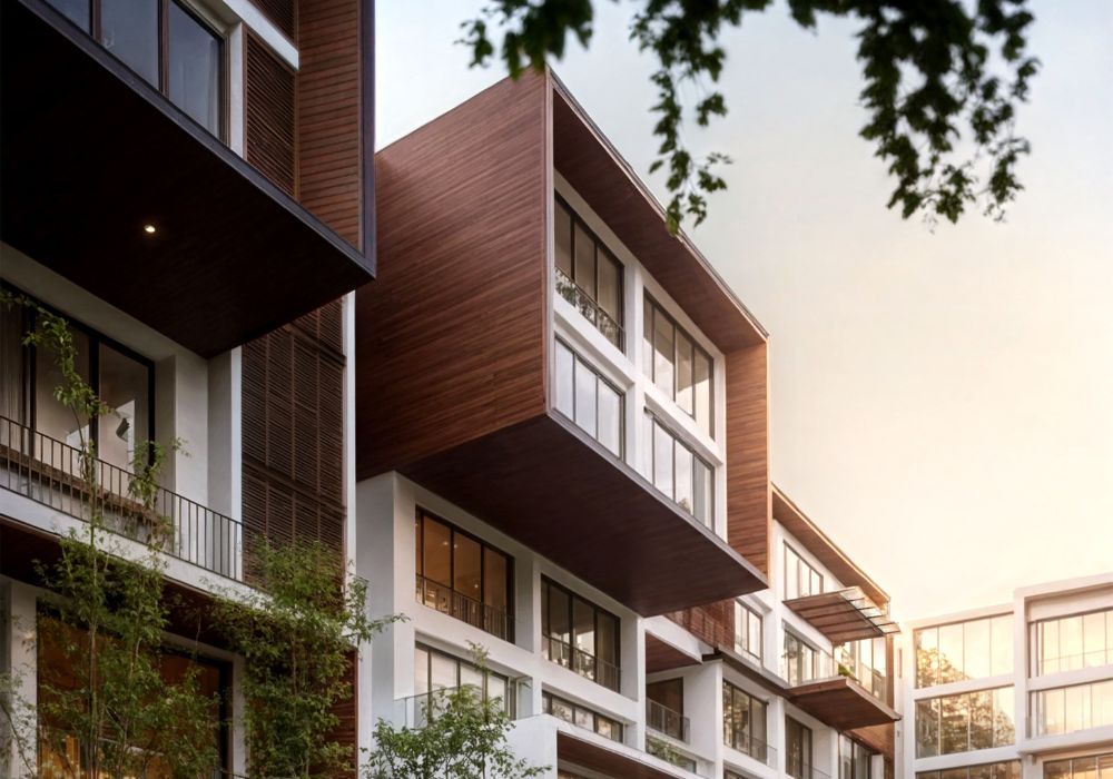 In front of Family Condominium. Design by OPENBOX ARCHITECTS