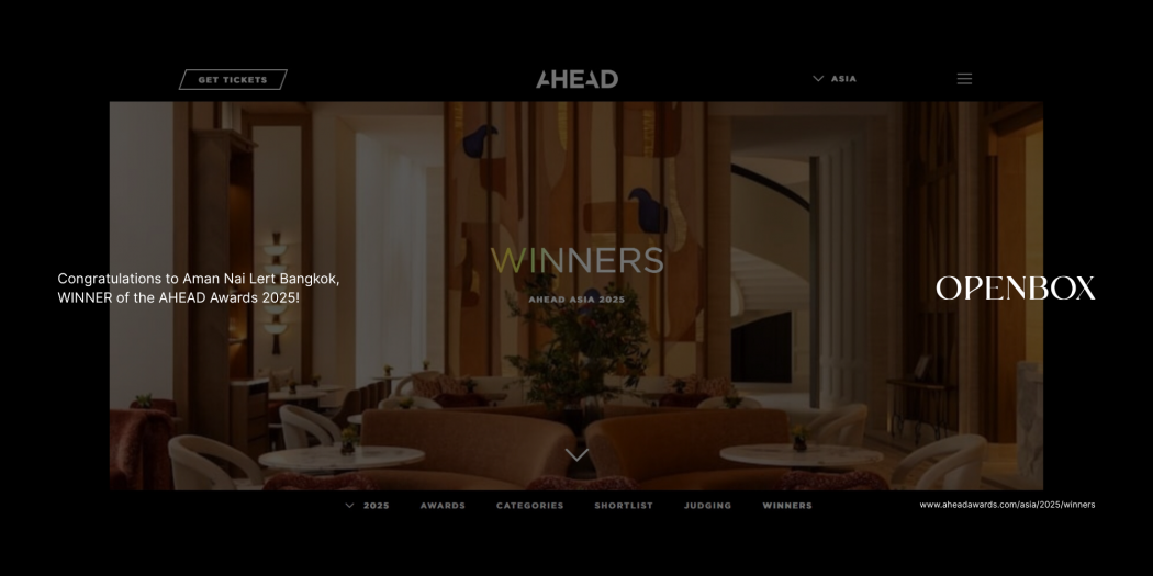 Aman Nai Lert Bangkok Wins AHEAD Awards 2025