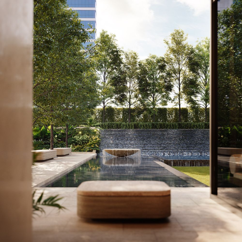 Architectural facade of WOLO in Kuala Lumpur featuring vertical clay inspired panels, soft curved textures, and a modern high rise form that reflects the city’s layered earth, cultural diversity, and fluid design concept by Openbox Architects.