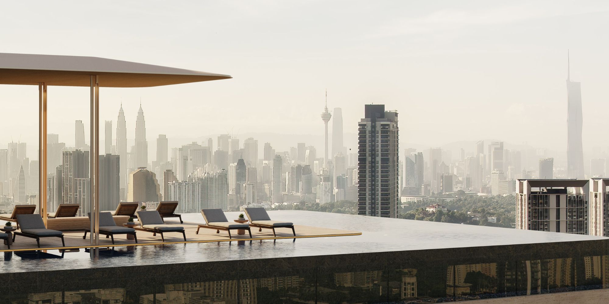 Architectural facade of WOLO in Kuala Lumpur featuring vertical clay inspired panels, soft curved textures, and a modern high rise form that reflects the city’s layered earth, cultural diversity, and fluid design concept by Openbox Architects.